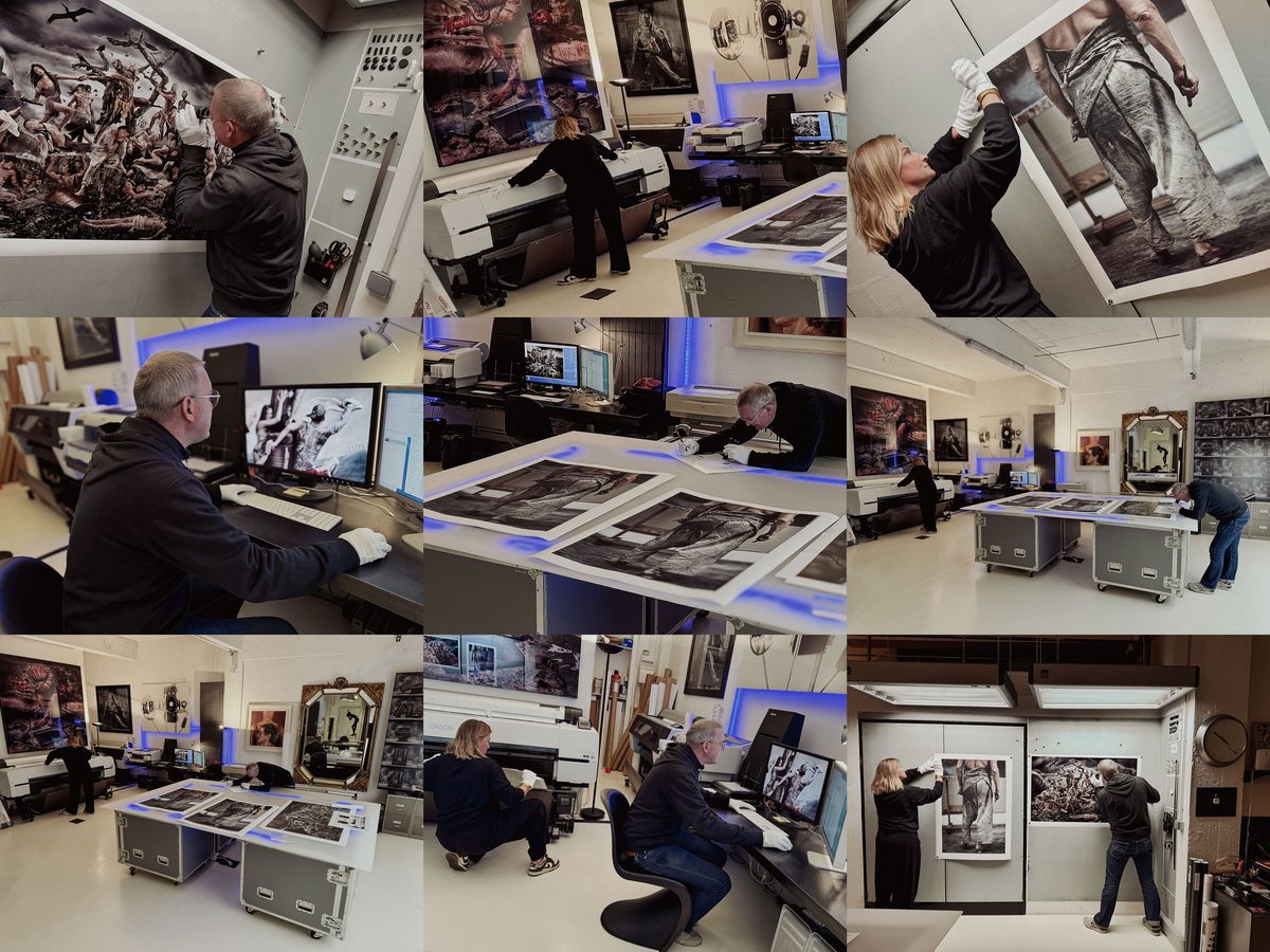The stages of a print at the Fine Art Cube lab